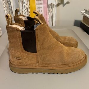 UGG Tan Suede Slip-On Boots